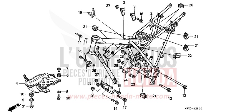 FRAME BODY for City Fly BLACK (NH1E) from 1998